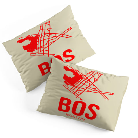 Naxart BOS Boston Poster 1 Pillow Shams