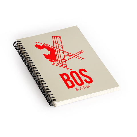 Naxart BOS Boston Poster 1 Spiral Notebook