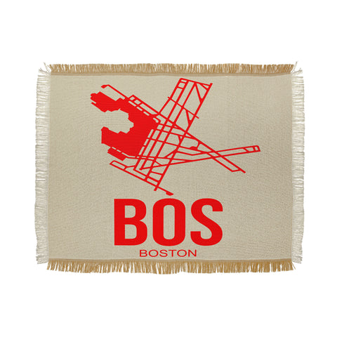 Naxart BOS Boston Poster 1 Throw Blanket