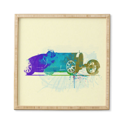 Naxart Bugatti Type 35 R Watercolor Framed Wall Art