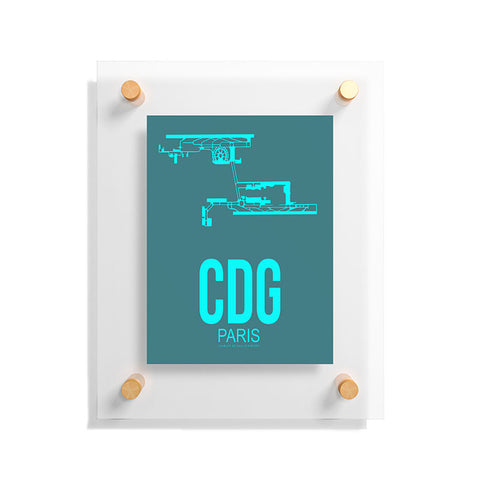 Naxart CDG Paris Poster 1 Floating Acrylic Print