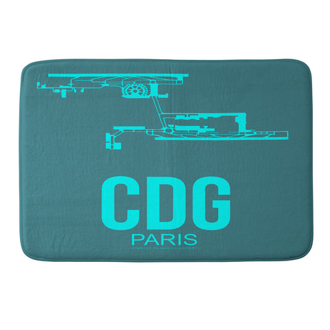 Naxart CDG Paris Poster 1 Memory Foam Bath Mat