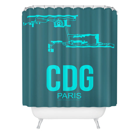 Naxart CDG Paris Poster 1 Shower Curtain