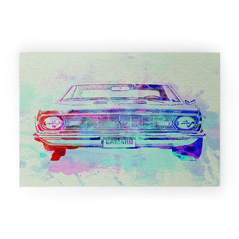 Naxart Chevy Camaro Watercolor 2 Welcome Mat