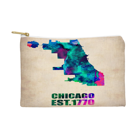 Naxart Chicago Watercolor Map Pouch