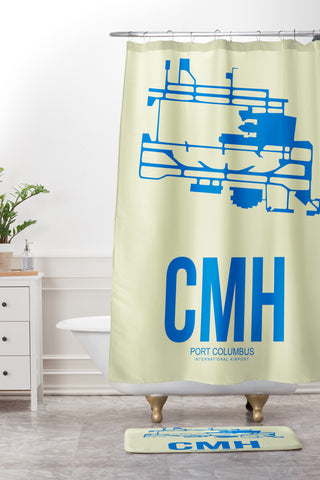 Naxart CMH Columbus Poster Shower Curtain And Mat