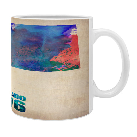 Naxart Colorado Watercolor Map Coffee Mug