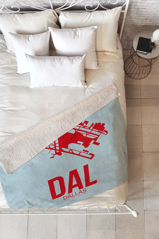 Naxart DAL Dallas Poster 3 Fleece Throw Blanket