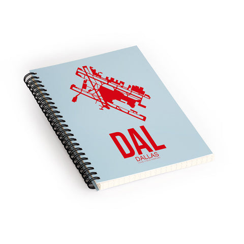 Naxart DAL Dallas Poster 3 Spiral Notebook