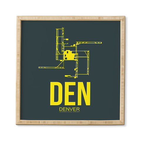Naxart DEN Denver Poster 1 Framed Wall Art