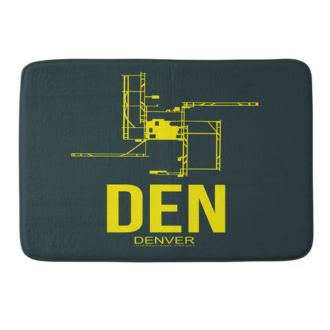 Naxart DEN Denver Poster 1 Memory Foam Bath Mat