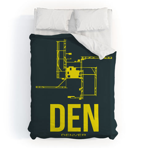 Naxart DEN Denver Poster 1 Duvet Cover