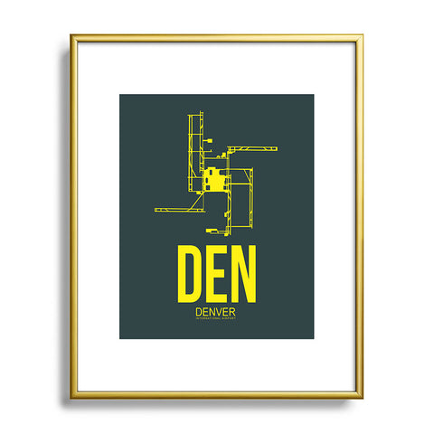Naxart DEN Denver Poster 1 Metal Framed Art Print