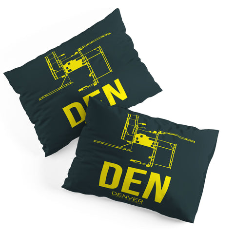 Naxart DEN Denver Poster 1 Pillow Shams