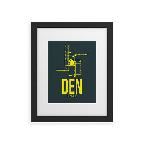 Naxart DEN Denver Poster 1 Framed Art Print