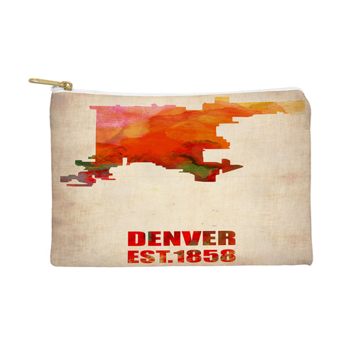 Naxart Denver Watercolor Map Pouch