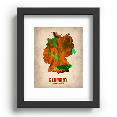 Naxart Germany Watercolor Map Recessed Framing Rectangle