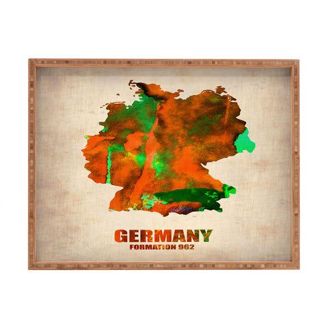 Naxart Germany Watercolor Map Rectangular Tray