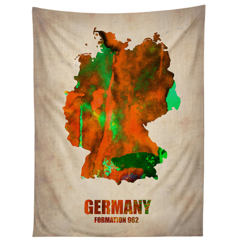 Naxart Germany Watercolor Map Tapestry