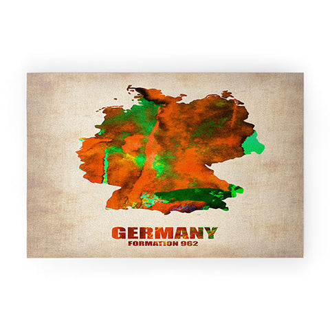 Naxart Germany Watercolor Map Welcome Mat