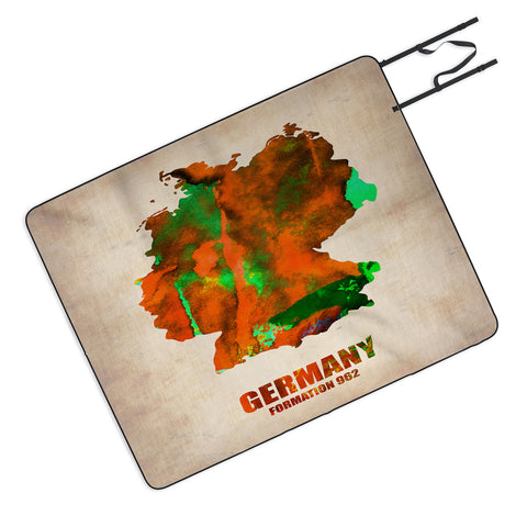 Naxart Germany Watercolor Map Picnic Blanket