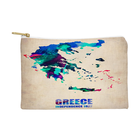 Naxart Greece Watercolor Poster Pouch