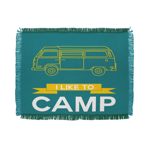 Naxart I Like To Camp 2 Throw Blanket