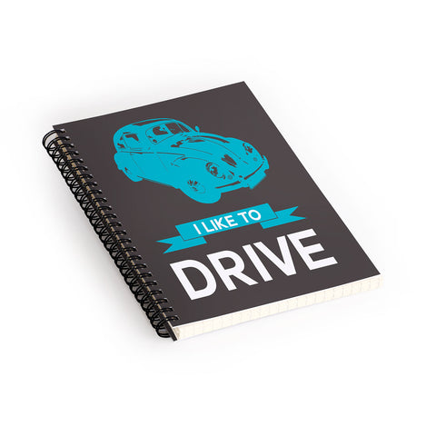 Naxart I Like To Drive Beetle 3 Spiral Notebook