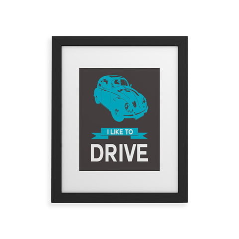 Naxart I Like To Drive Beetle 3 Framed Art Print