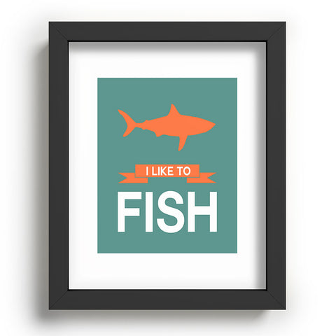 Naxart I Like To Fish 1 Recessed Framing Rectangle