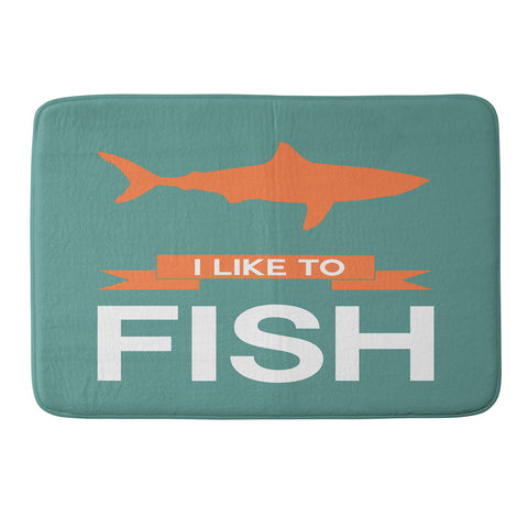 Naxart I Like To Fish 1 Memory Foam Bath Mat