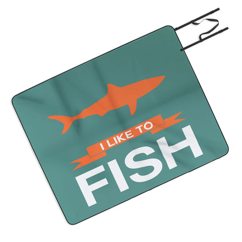 Naxart I Like To Fish 1 Picnic Blanket