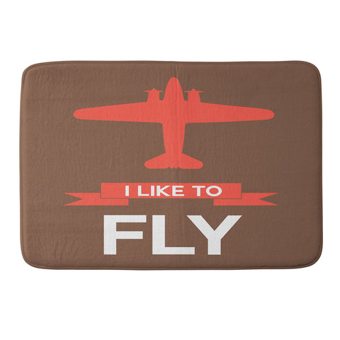 Naxart I Like To Fly 6 Memory Foam Bath Mat