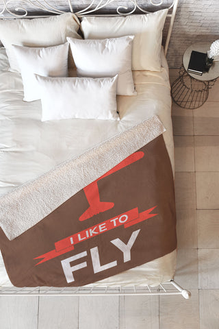 Naxart I Like To Fly 6 Fleece Throw Blanket