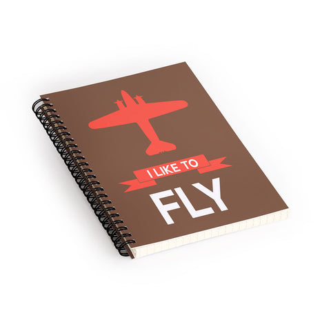 Naxart I Like To Fly 6 Spiral Notebook