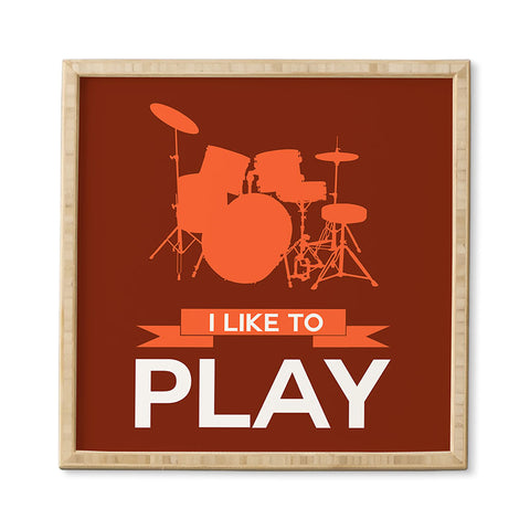 Naxart I Like To Play 4 Framed Wall Art