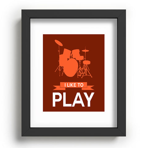 Naxart I Like To Play 4 Recessed Framing Rectangle