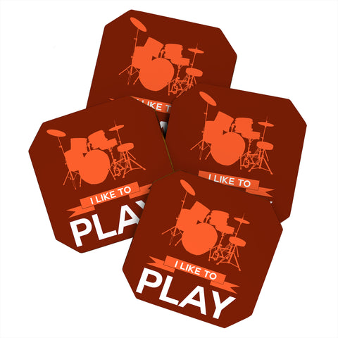 Naxart I Like To Play 4 Coaster Set