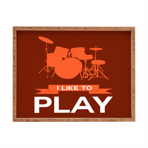 Naxart I Like To Play 4 Rectangular Tray