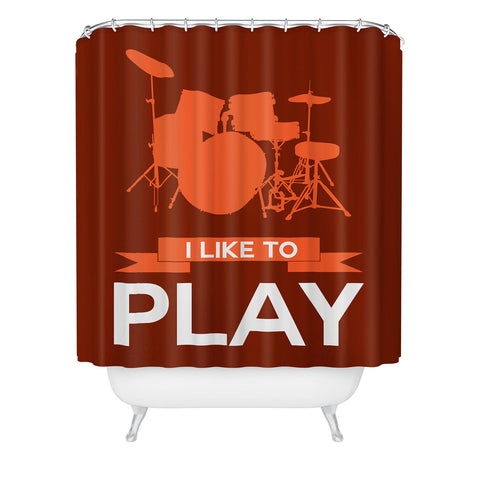 Naxart I Like To Play 4 Shower Curtain