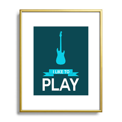 Naxart I Like To Play 8 Metal Framed Art Print