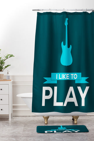 Naxart I Like To Play 8 Shower Curtain And Mat