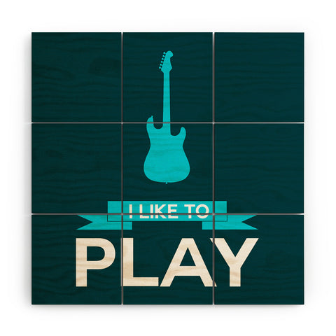 Naxart I Like To Play 8 Wood Wall Mural