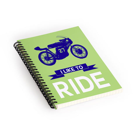 Naxart I Like To Ride 11 Spiral Notebook