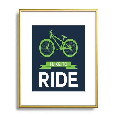 Naxart I Like To Ride 4 Metal Framed Art Print