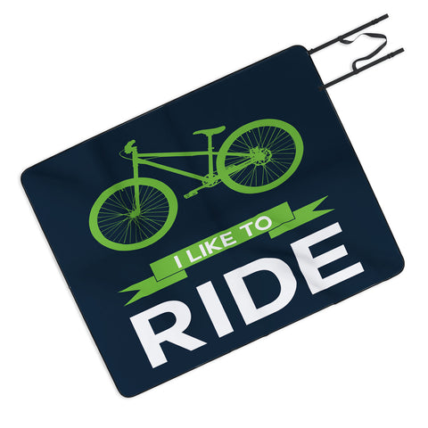 Naxart I Like To Ride 4 Picnic Blanket