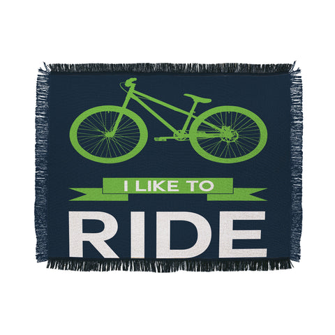 Naxart I Like To Ride 4 Throw Blanket