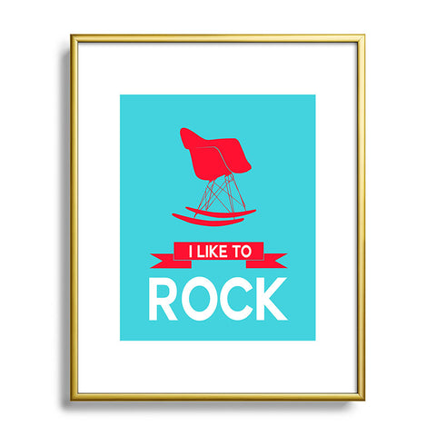 Naxart I Like To Rock 1 Metal Framed Art Print