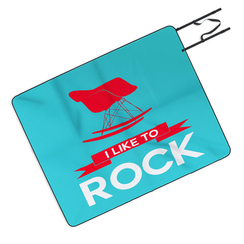 Naxart I Like To Rock 1 Picnic Blanket