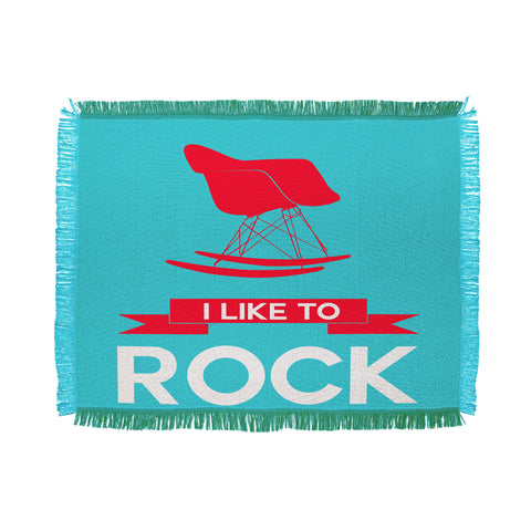 Naxart I Like To Rock 1 Throw Blanket